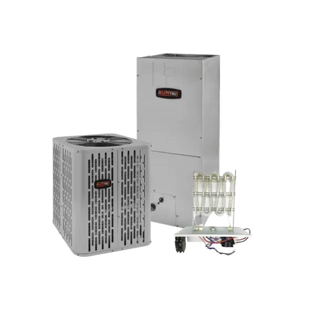 RunTru 14.3 SEER2 – 2 Ton Single-Stage Heat Pump System (A5HP4024 + A5AHC003A1B30A, 18K–30K Air Handler, 8kW Heat Kit)